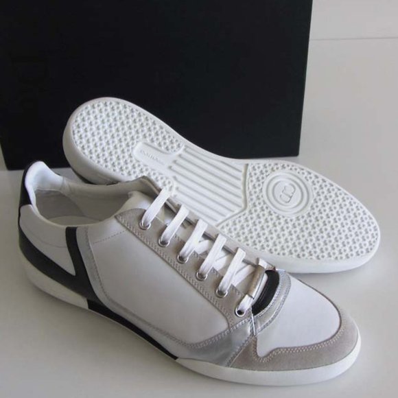 new DIOR HOMME leather suede low-top sneakers 43.5 - Picture 2 of 10